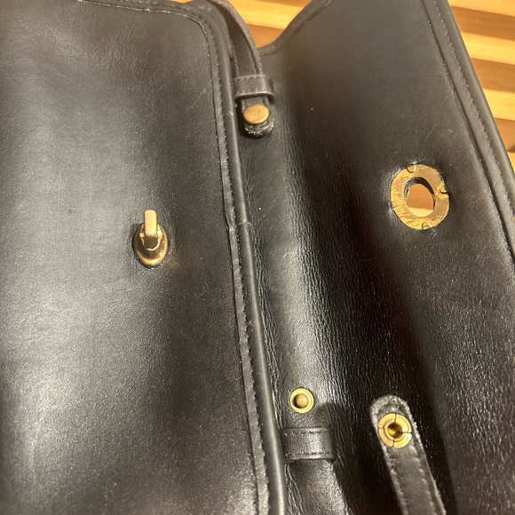 Vintage Coach Black Geometric Clutch Style #9044 Crossbody/Mini Bag - Picture 9 of 16
